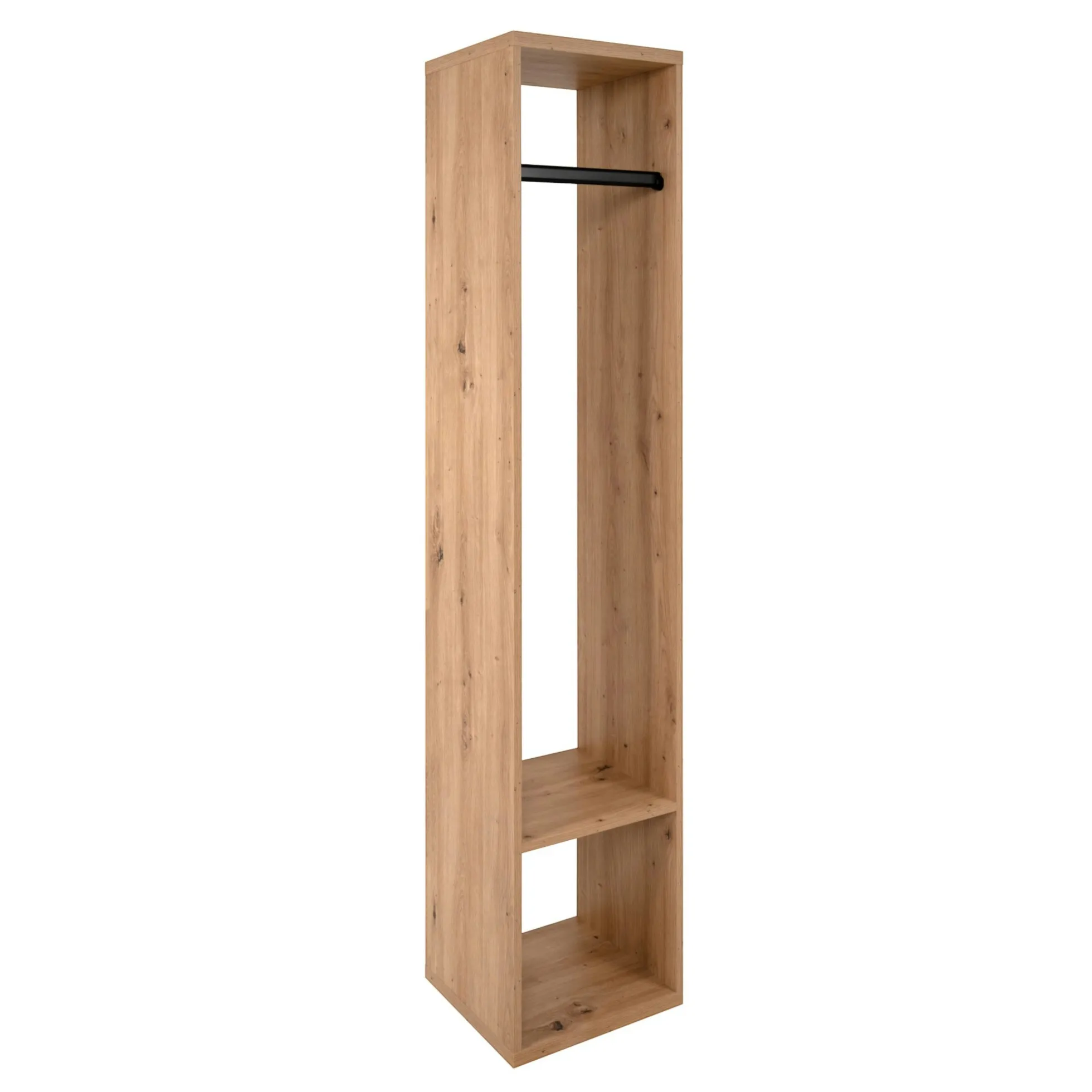 Vestiaire d’entrée compact décor bois avec penderie ALVA
