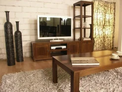 Vitrine bibliothèque hévéamassif 60x170cm GALA