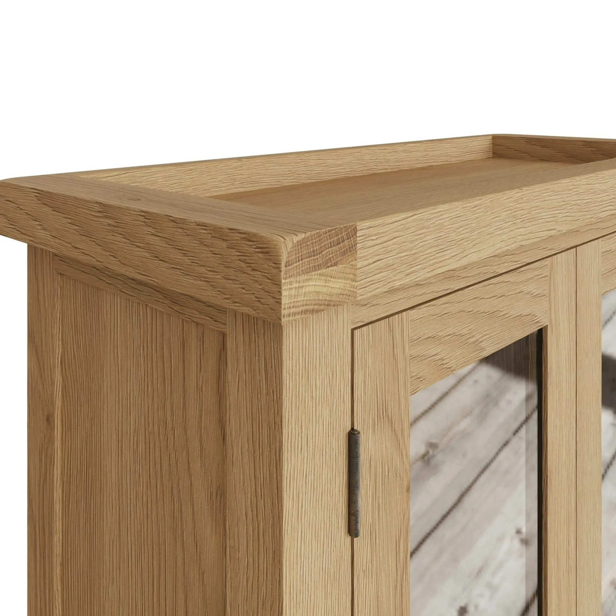 Vitrine en bois clair PUERTO (uniquement pour Petit buffet en bois clair 85 cm PUERTO)