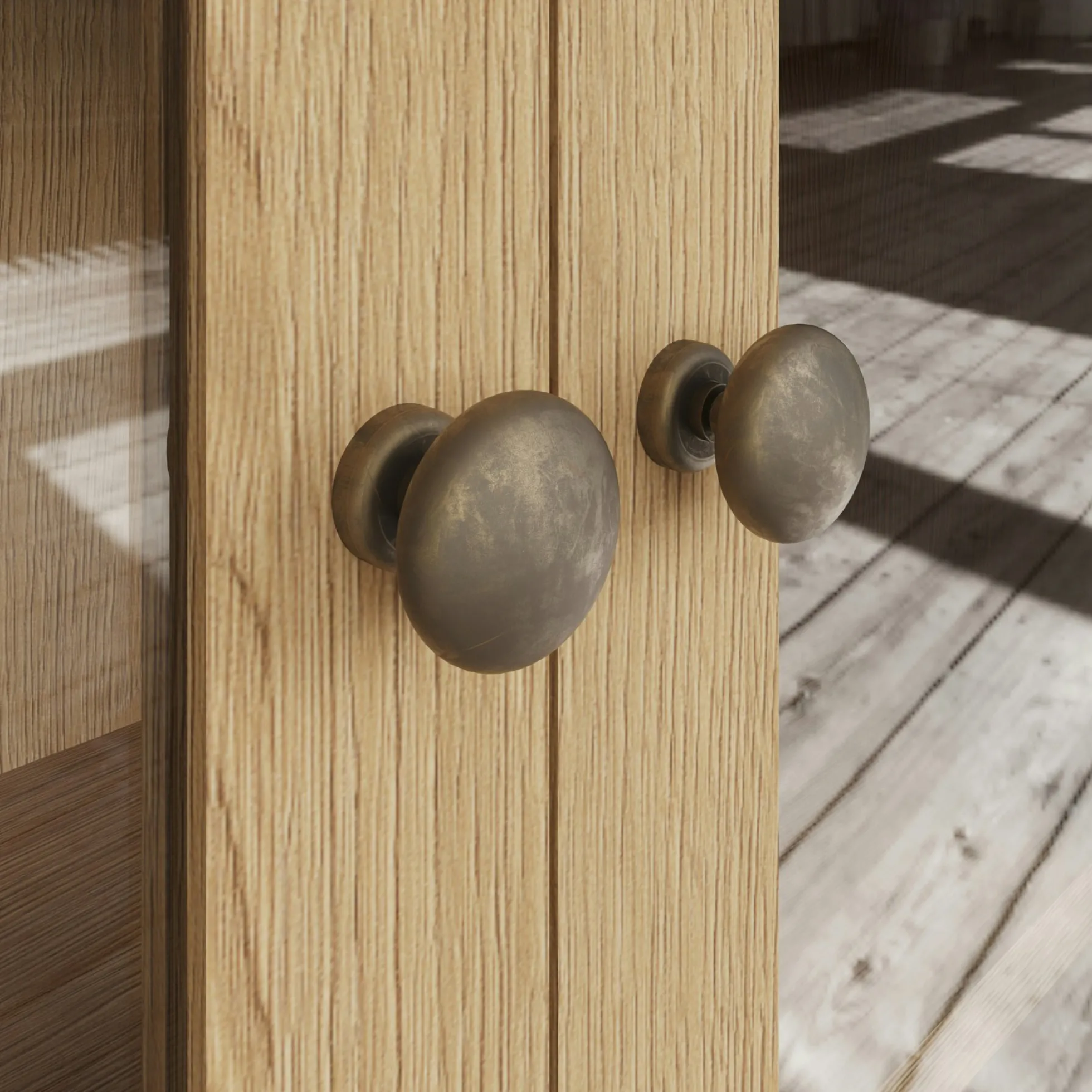 Vitrine en bois clair PUERTO (uniquement pour Petit buffet en bois clair 85 cm PUERTO)