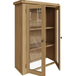 Vitrine en bois clair PUERTO (uniquement pour Petit buffet en bois clair 85 cm PUERTO)