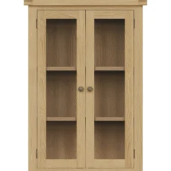 Vitrine en bois clair PUERTO (uniquement pour Petit buffet en bois clair 85 cm PUERTO)