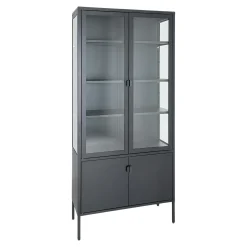 Vitrine métal verre 4 portes 180 cm ODENSE