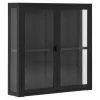 Vitrine murale métal verre 2 portes 80 cm ODENSE