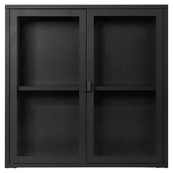 Vitrine murale métal verre 2 portes 80 cm ODENSE