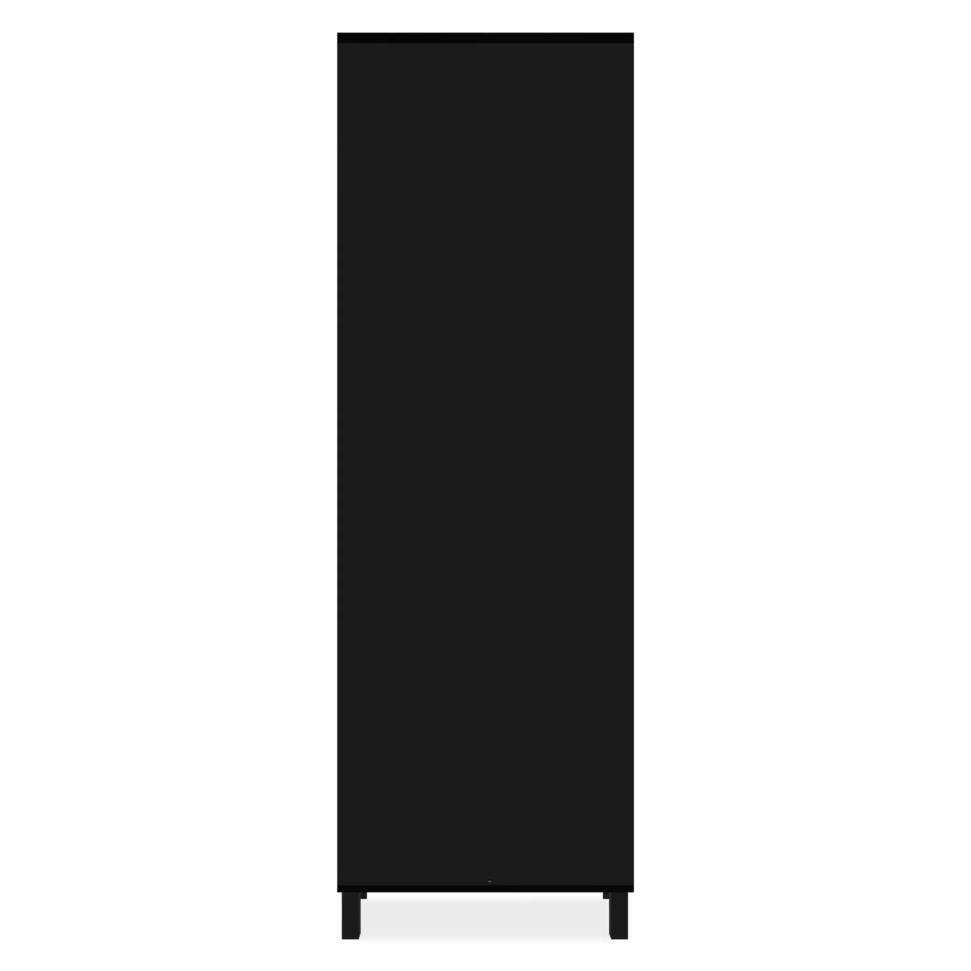 Vitrine noire 2 portes 1 miroir RAVEN