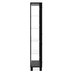 Vitrine noire 2 portes 1 miroir RAVEN