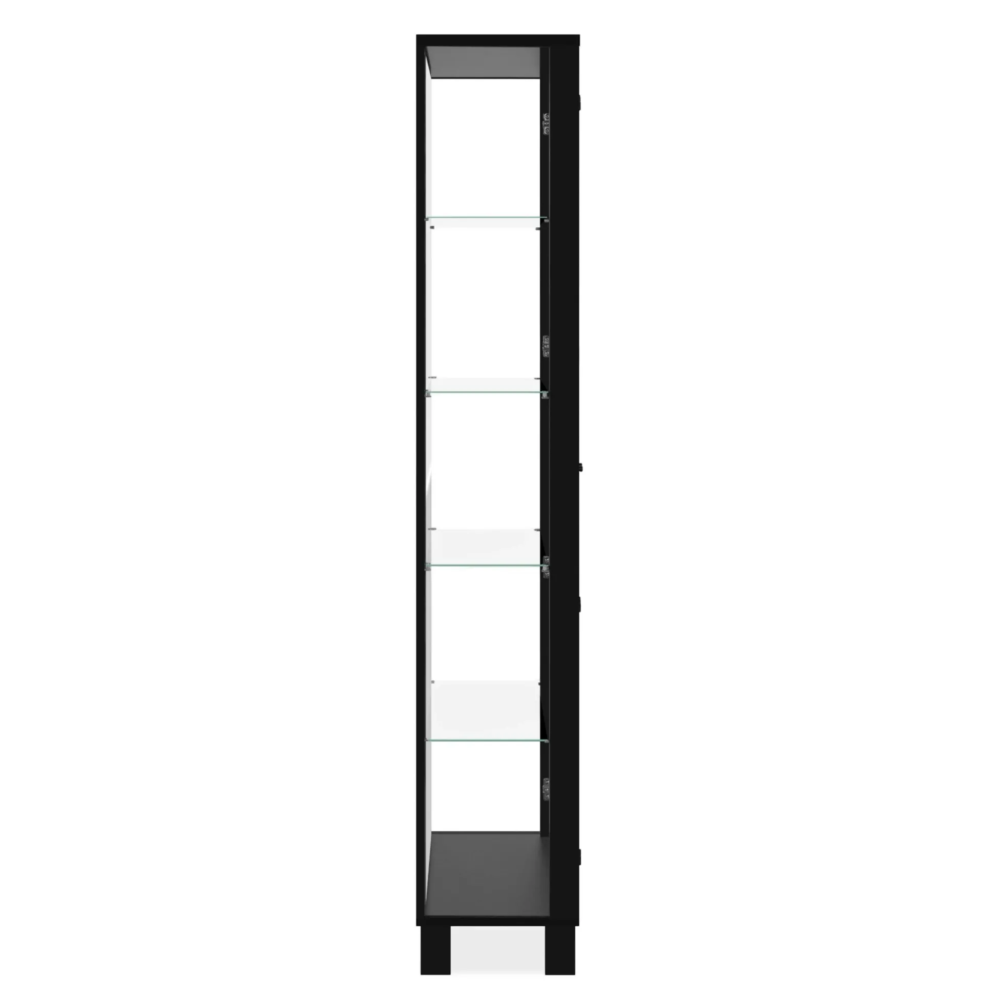 Vitrine noire 2 portes 1 miroir RAVEN